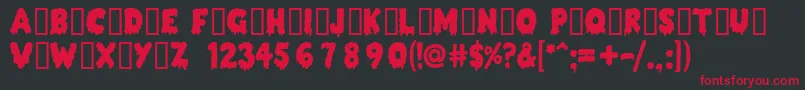 Ooze Font – Red Fonts on Black Background