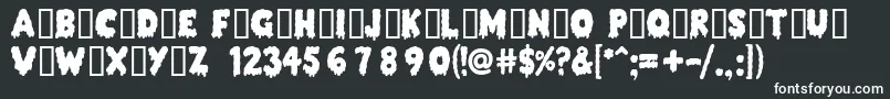Ooze Font – White Fonts on Black Background