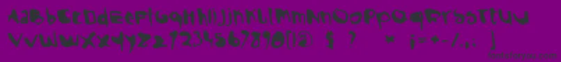 IlseNormal Font – Black Fonts on Purple Background