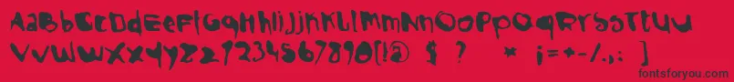 IlseNormal Font – Black Fonts on Red Background