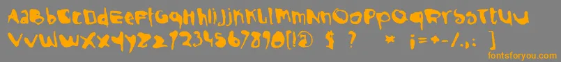 IlseNormal Font – Orange Fonts on Gray Background