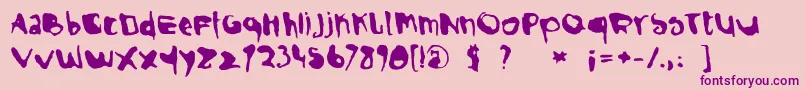 IlseNormal Font – Purple Fonts on Pink Background