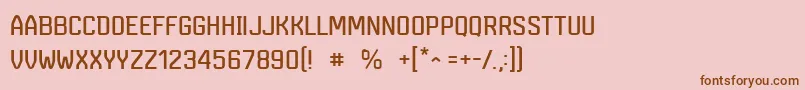 MarsmonsterdemoRegular Font – Brown Fonts on Pink Background