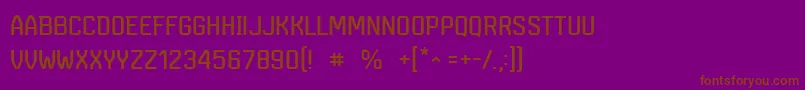 Czcionka MarsmonsterdemoRegular – brązowe czcionki na fioletowym tle