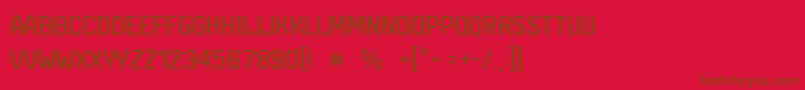 MarsmonsterdemoRegular-Schriftart – Braune Schriften auf rotem Hintergrund