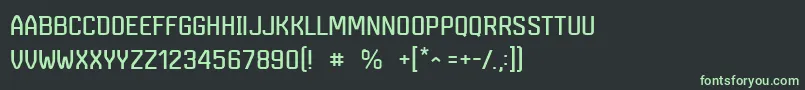 Czcionka MarsmonsterdemoRegular – zielone czcionki na czarnym tle