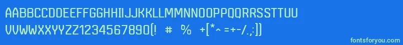 MarsmonsterdemoRegular-fontti – vihreät fontit sinisellä taustalla