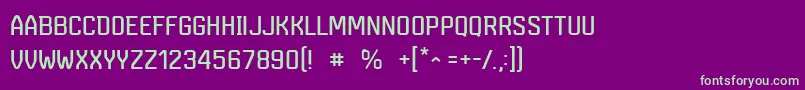 MarsmonsterdemoRegular-Schriftart – Grüne Schriften auf violettem Hintergrund