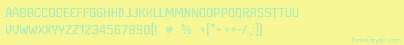 MarsmonsterdemoRegular Font – Green Fonts on Yellow Background