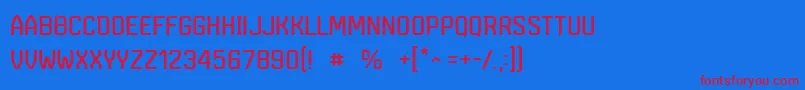 Police MarsmonsterdemoRegular – polices rouges sur fond bleu