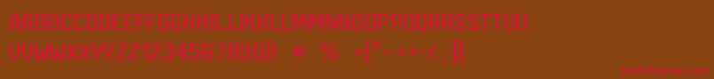 フォントMarsmonsterdemoRegular – 赤い文字が茶色の背景にあります。