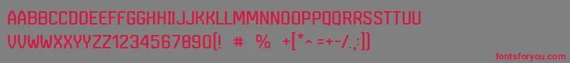 フォントMarsmonsterdemoRegular – 赤い文字の灰色の背景