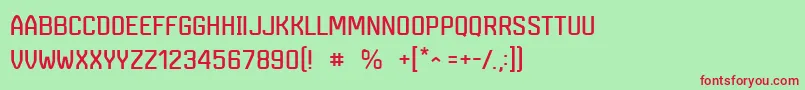 MarsmonsterdemoRegular Font – Red Fonts on Green Background