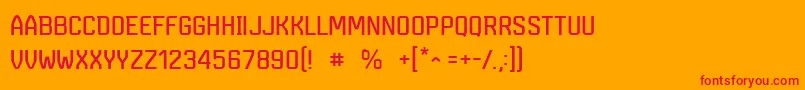 MarsmonsterdemoRegular Font – Red Fonts on Orange Background