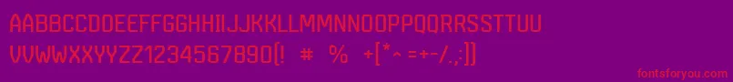 Czcionka MarsmonsterdemoRegular – czerwone czcionki na fioletowym tle