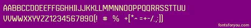 Fonte MarsmonsterdemoRegular – fontes amarelas em um fundo roxo