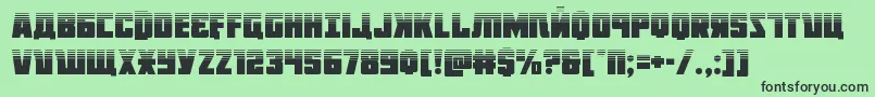 Octoberguardhalf Font – Black Fonts on Green Background