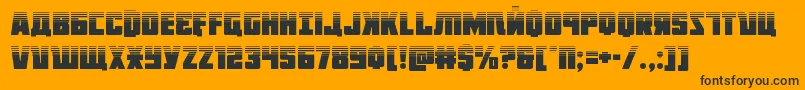 Octoberguardhalf Font – Black Fonts on Orange Background