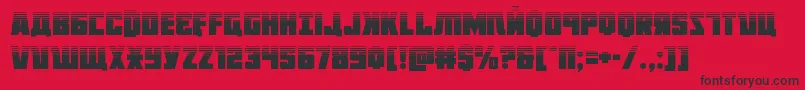 Octoberguardhalf Font – Black Fonts on Red Background