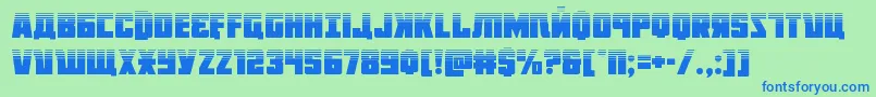 Octoberguardhalf Font – Blue Fonts on Green Background