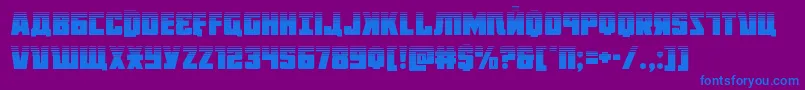 Octoberguardhalf Font – Blue Fonts on Purple Background