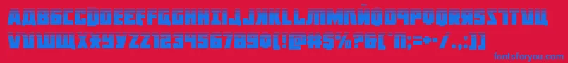 Octoberguardhalf Font – Blue Fonts on Red Background