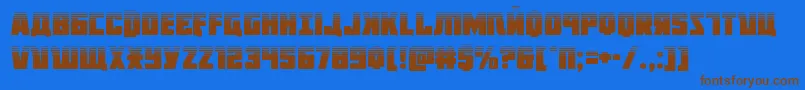 Octoberguardhalf Font – Brown Fonts on Blue Background