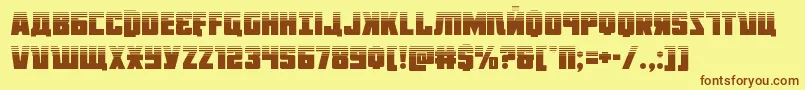 Octoberguardhalf Font – Brown Fonts on Yellow Background