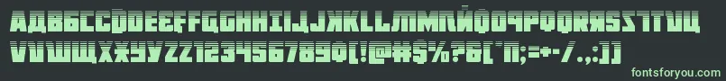 Octoberguardhalf Font – Green Fonts on Black Background