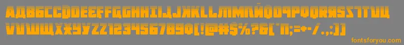 Octoberguardhalf Font – Orange Fonts on Gray Background