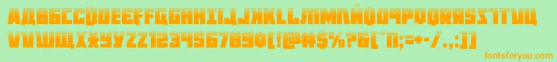 Octoberguardhalf Font – Orange Fonts on Green Background