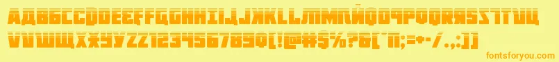 Octoberguardhalf Font – Orange Fonts on Yellow Background