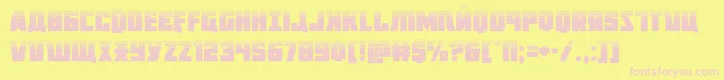 Octoberguardhalf Font – Pink Fonts on Yellow Background