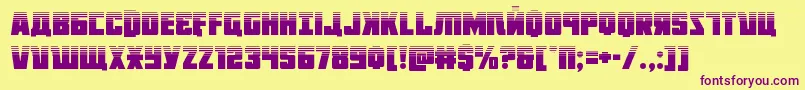 Octoberguardhalf Font – Purple Fonts on Yellow Background