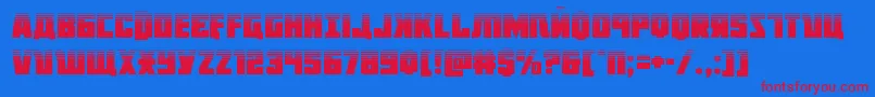 Octoberguardhalf Font – Red Fonts on Blue Background