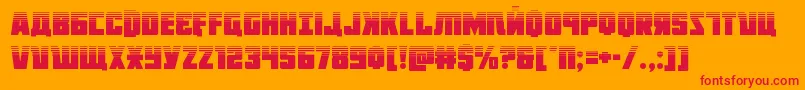 Octoberguardhalf Font – Red Fonts on Orange Background
