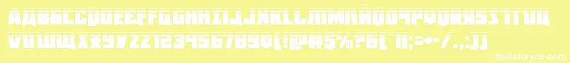 Octoberguardhalf Font – White Fonts on Yellow Background