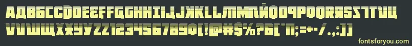 Octoberguardhalf Font – Yellow Fonts on Black Background