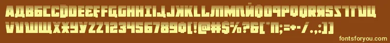 Octoberguardhalf Font – Yellow Fonts on Brown Background