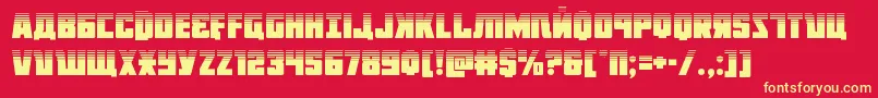 Octoberguardhalf Font – Yellow Fonts on Red Background