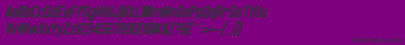 NoasarckObliquo Font – Black Fonts on Purple Background