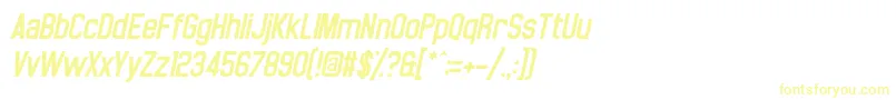 NoasarckObliquo Font – Yellow Fonts on White Background