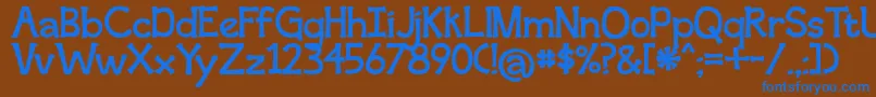 SecondBreakfast Font – Blue Fonts on Brown Background