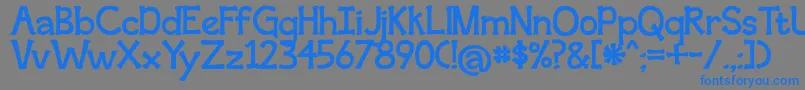 SecondBreakfast Font – Blue Fonts on Gray Background