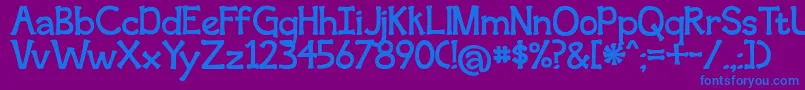 SecondBreakfast Font – Blue Fonts on Purple Background