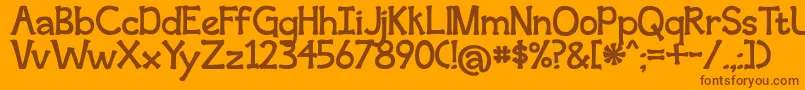 SecondBreakfast Font – Brown Fonts on Orange Background