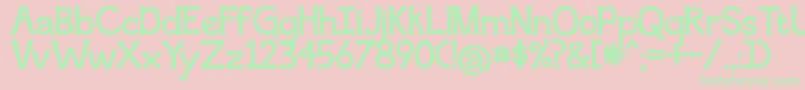 SecondBreakfast Font – Green Fonts on Pink Background