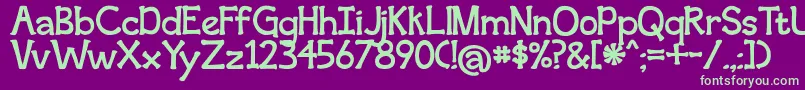 SecondBreakfast Font – Green Fonts on Purple Background