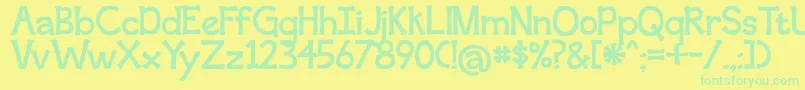 SecondBreakfast Font – Green Fonts on Yellow Background