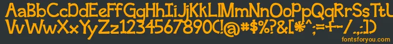 SecondBreakfast Font – Orange Fonts on Black Background